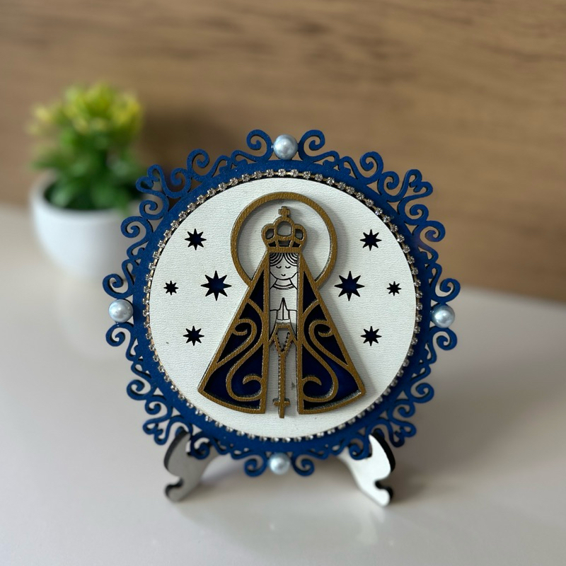 Enfeite de mesa Decoração Mandala Nossa Senhora Aparecida em Oferta na Shopee