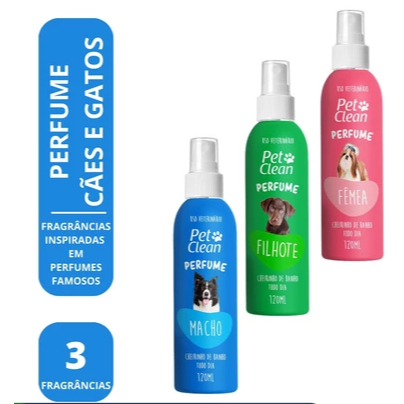 Perfume para Cachorro e Gato Pet Clean - 120 ml