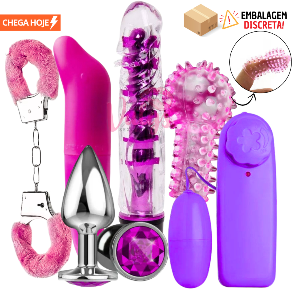 Vibrador Sex Shop Kit Feminino Estimulador Ponto G Plug Anal Golfinho Dedeira Produtos Para Casal