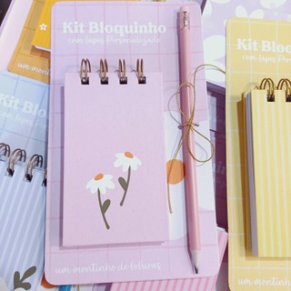 1 Mini Bloquinho com Lápis Personalizado leia as informações importantes na descrição
