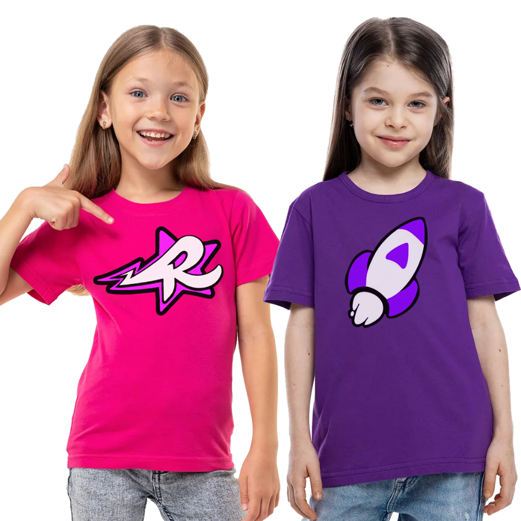 Camiseta Emily Vick Katlen Nova coleção 100% algodão youtuber dos rosa de menina para presente de aniversário