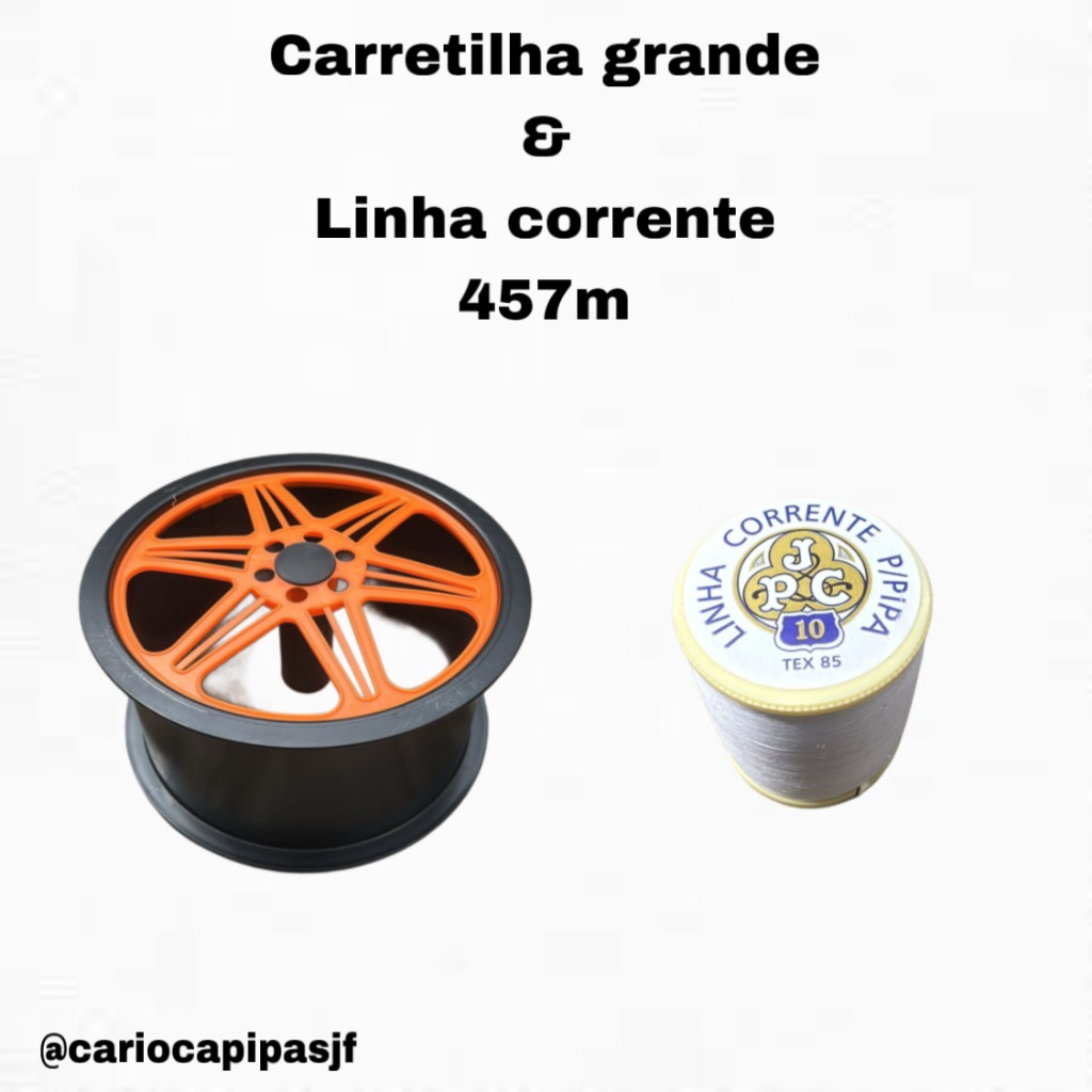 Carretilha Grande e 1 Linha Corrente 500 Jardas
