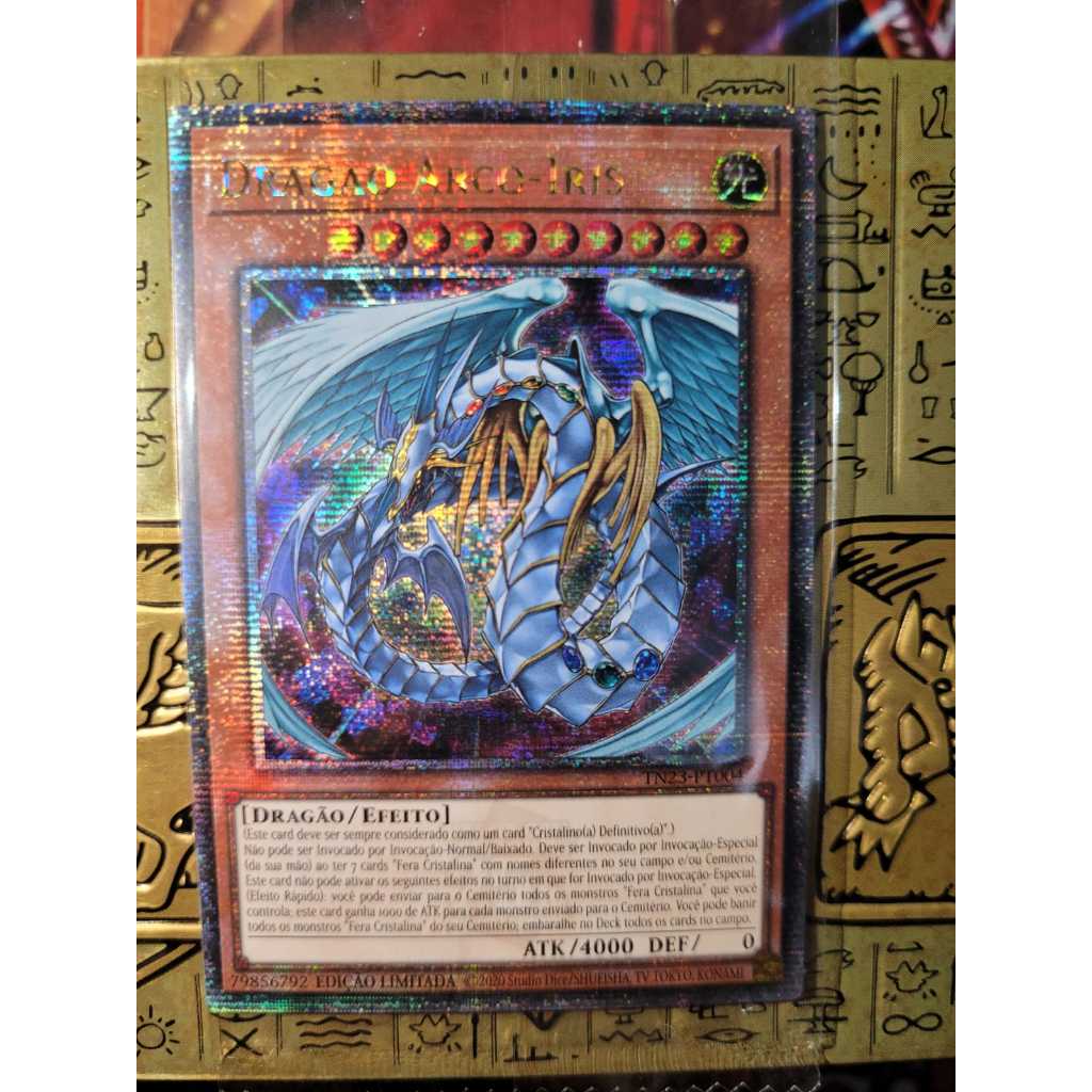 Rainbow Dragon (Dragão Arco-íris) Quarter Century Secret Rare. Yugioh. Original e Lacrado.