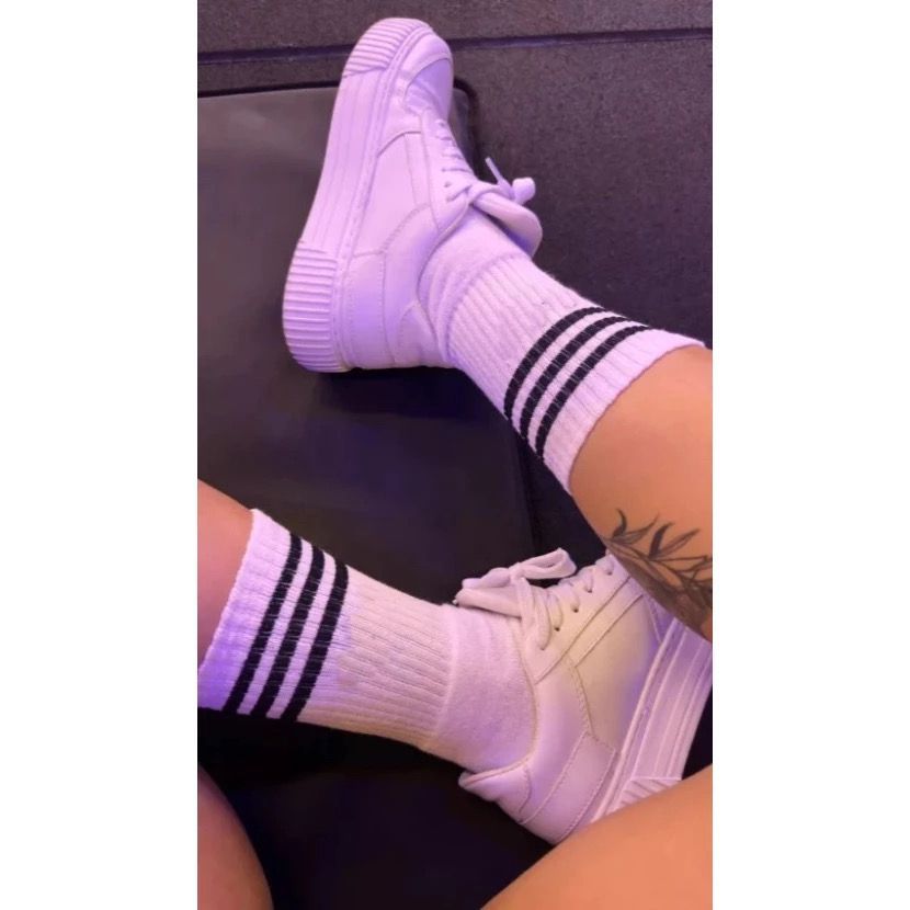 Meia Cano Alto Longo Treino Academia Unissex em Oferta na Shopee