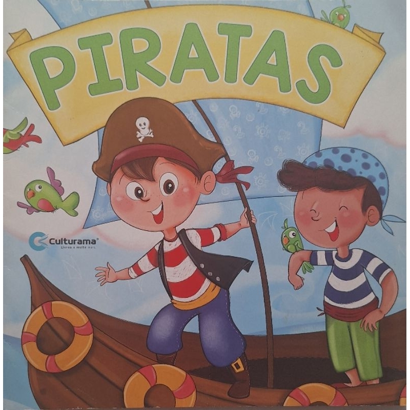 (Veja o vídeo) - Livros USADOS: Piratas - Ilustrado por Vanessa Alexandre