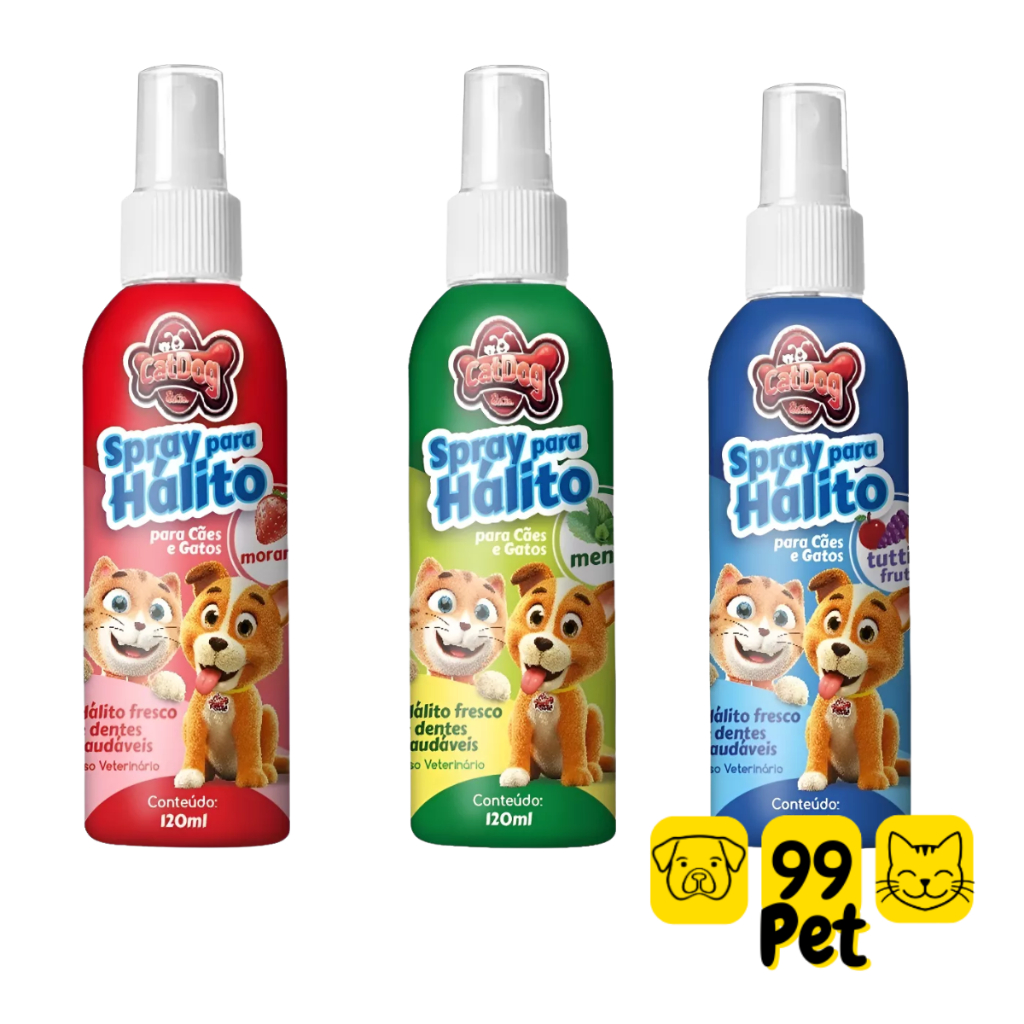 Spray Bucal Contra Mau Hálito De Cães e Gatos pet 120 ML Combate o Tártaro cat dog em Oferta na Shopee