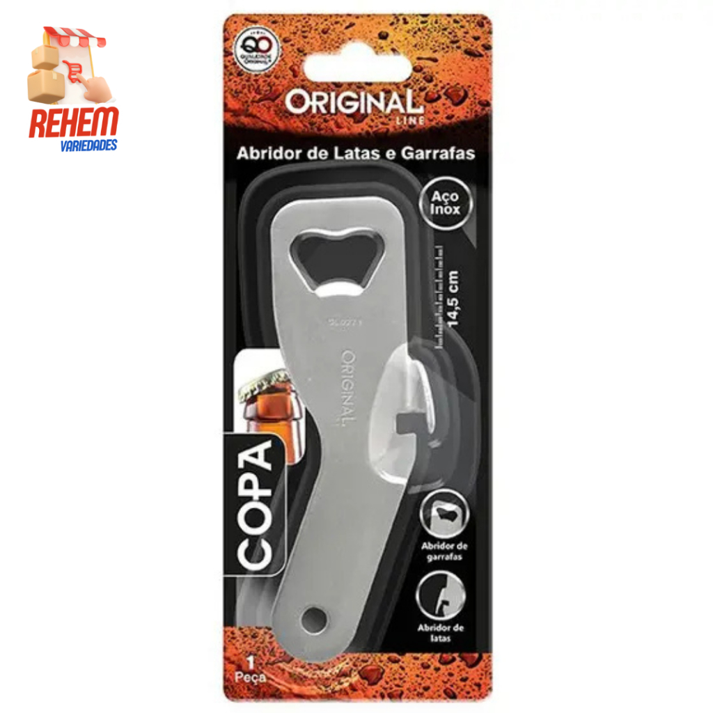 Abridor De Latas E Garrafas Copa - Grande - Original Line em Oferta na Shopee