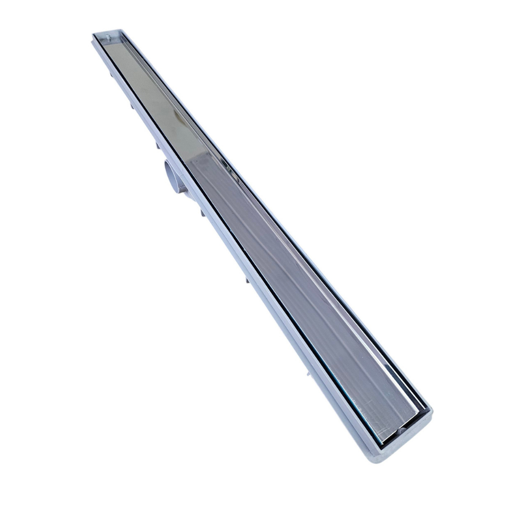 Ralo Linear 5x70cm Invisível Sifonado Anti Insetos Com Base Em Aço Inox Para o Colar o Recorte do Piso ou Porcelanato