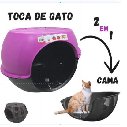Toca Ou Cama de Gato Cachorro Pet Paris 2 em 1 Caminha Pet Desmontável Furacão Pet — R$ 35,91 em Shopee, 55% OFF