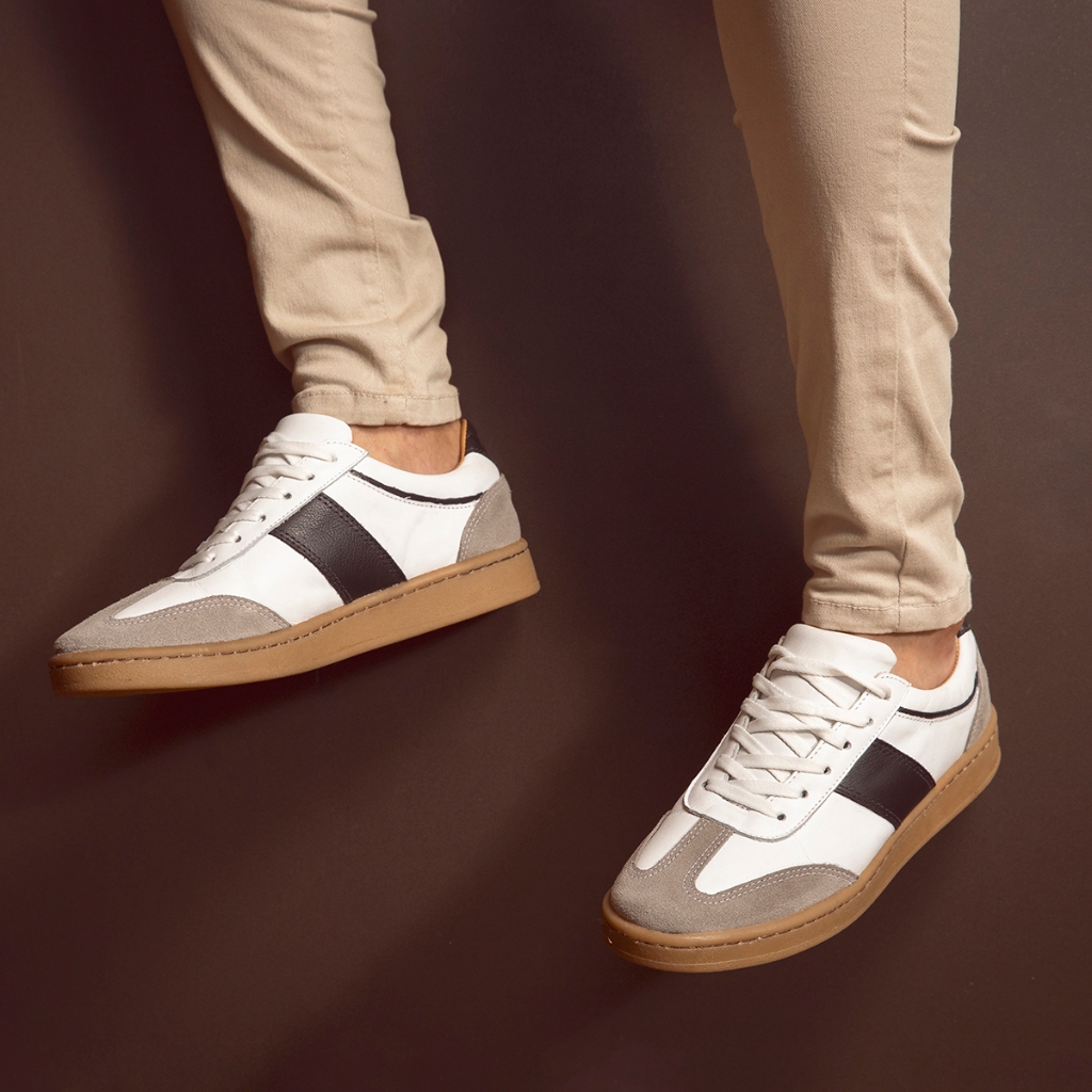 Sapato Sapatênis Masculino De Couro Legitimo | Retro Casual