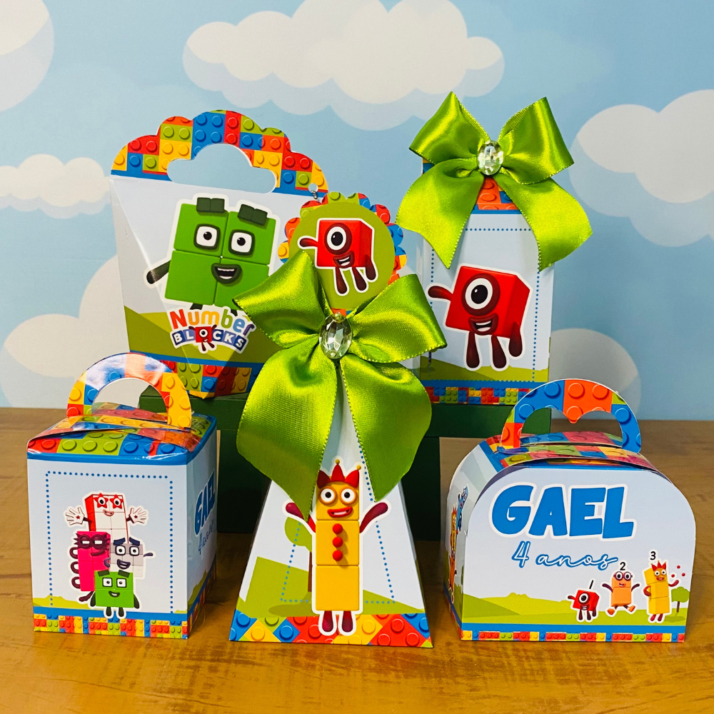 Kit Festa Personalizados NumberBlocks Lembrancinhas Caixinhas para Festa - Já vai semi montada