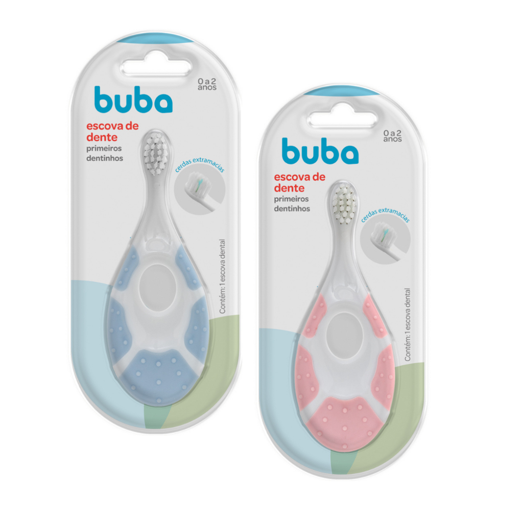 Escova de dente Bebe Infantil Buba Primeiros Dentinhos