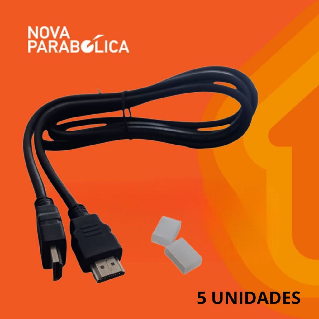 5 Cabos HDMI 1,5 Metros 4K Full HD Para PC Notebook TV Box Xbox PS3 PS4 Monitor Projetor