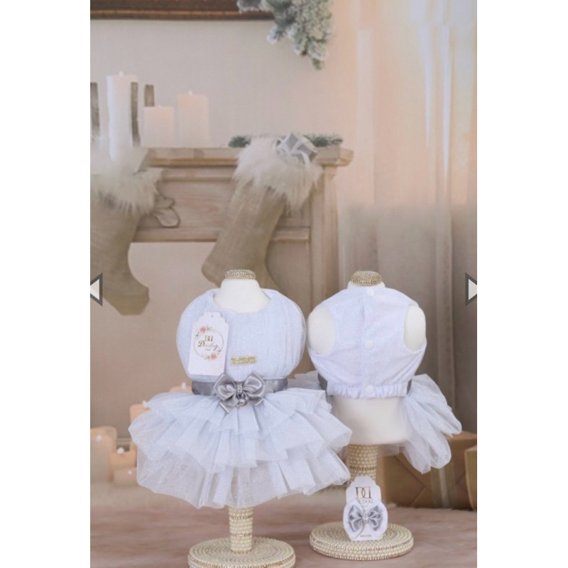 Vestido Glamour Branco Pet Cachorro Dudog Vest