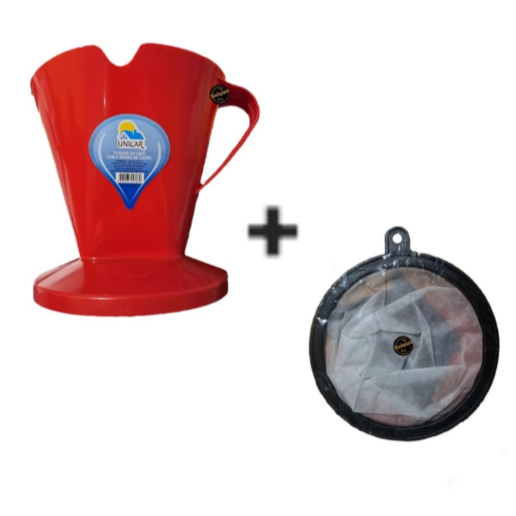 SUPORTE PORTA FILTRO + FILTRO DE CAFÉ 100% TNT Nº 103 PERMANENTE LAVÁVEL E REUTILIZÁVEL