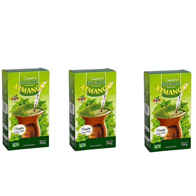 Kit 03 pcts Erva-mate COMPOSTO Ximango 500g em Oferta na Shopee