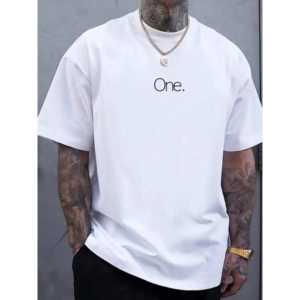 Camiseta Masculina One Camisa 100% Algodão Casual Premium