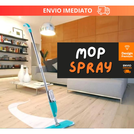 Mop Spray Magico Esfregão Com Reservatório Rodo De Limpeza Microfibra Refil Limpa Seca