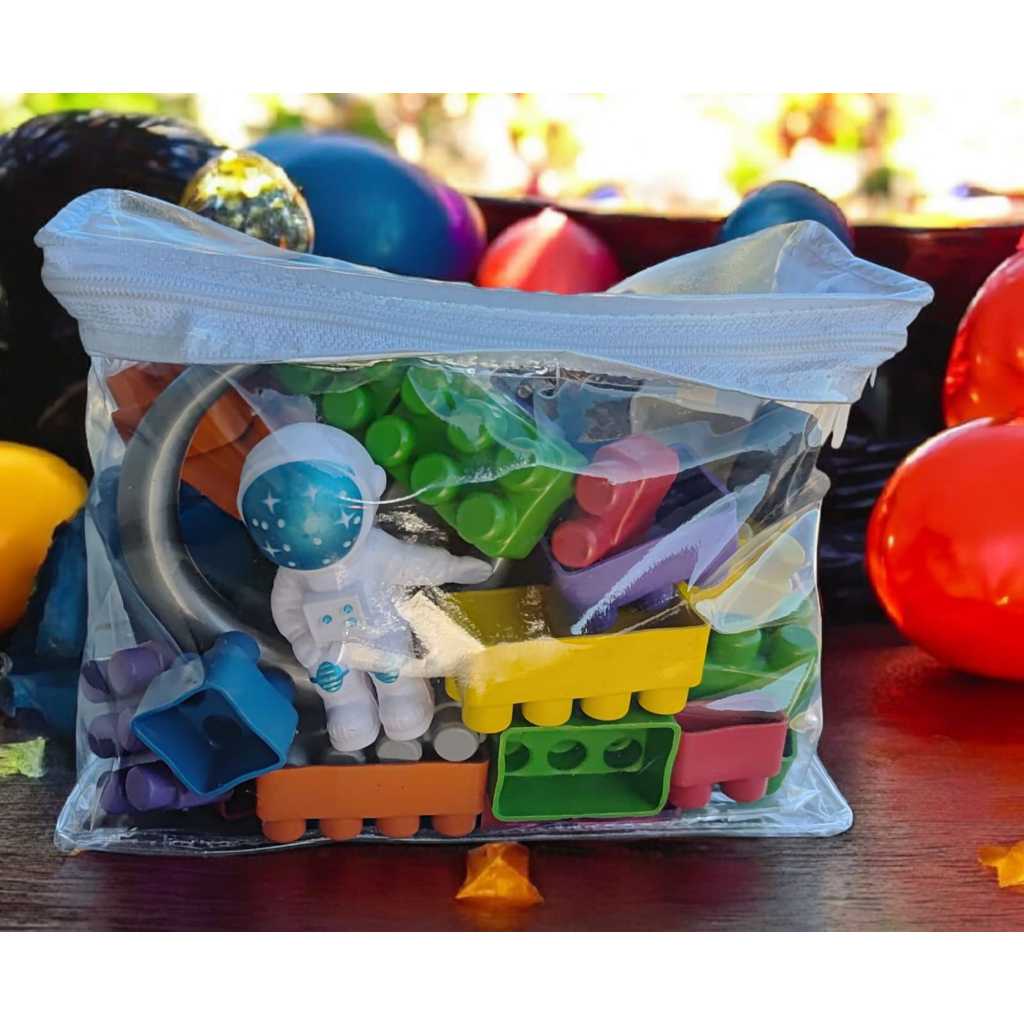 Kit 05 Estojo Necessaire Pvc Transparente Com Zíper Para melhor utilidade nas viagens 18x15x5