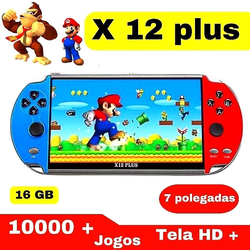 Vídeo game portátil x12 plus 7 polegadas em Oferta na Shopee