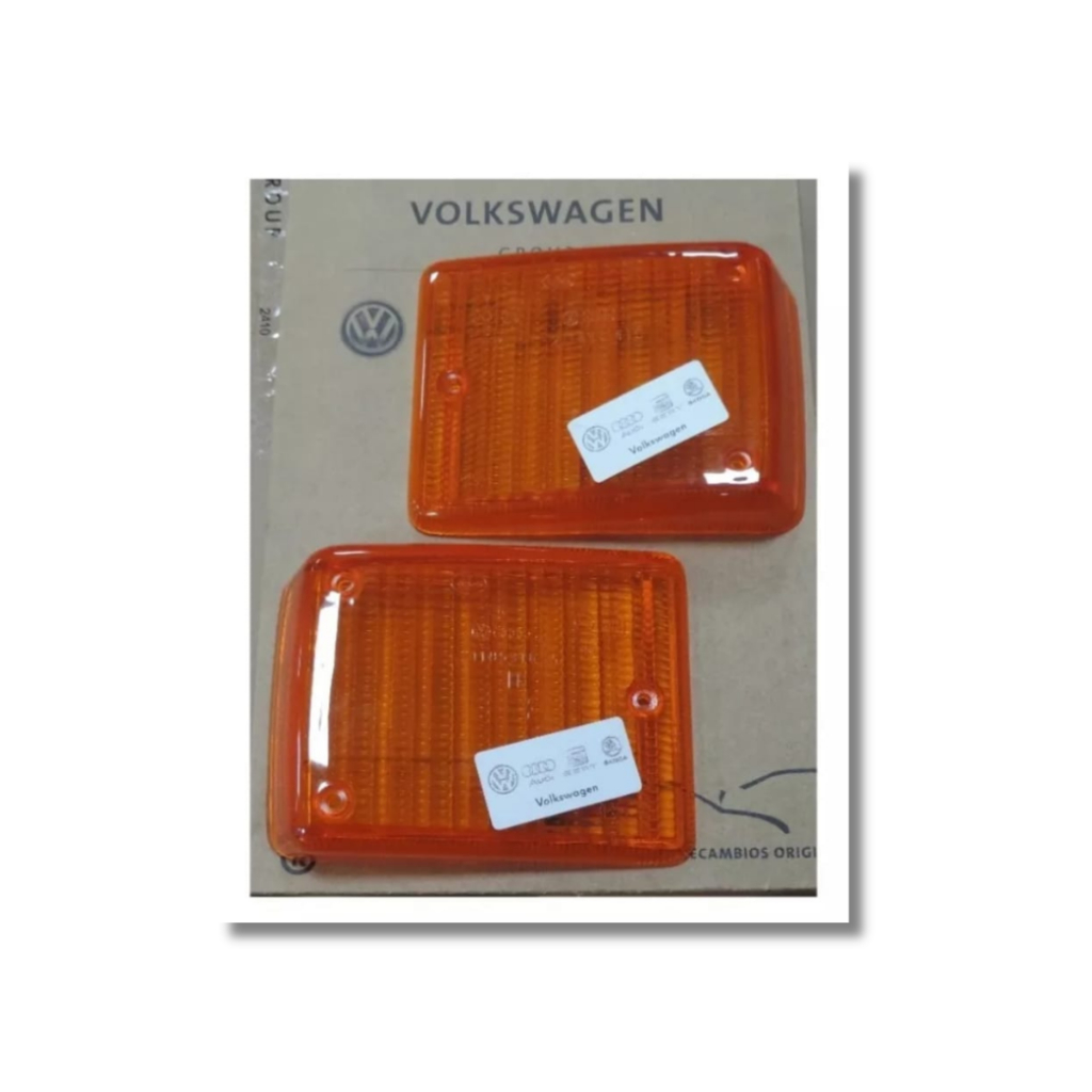Par Lente Seta Dianteira Kombi Carat Clipper AMBAR ORIGINAL VW
