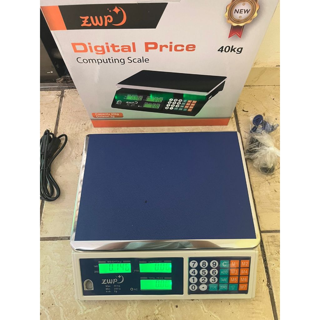 Balança digital 40kg bivolts 110/220v eletrônica recarregável balanca digital para comercial