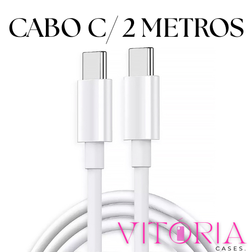 Cabo Tipo C 2 Metros Tipo C Dois Lados Para Cabo De Carga Rápida Cabo 60W