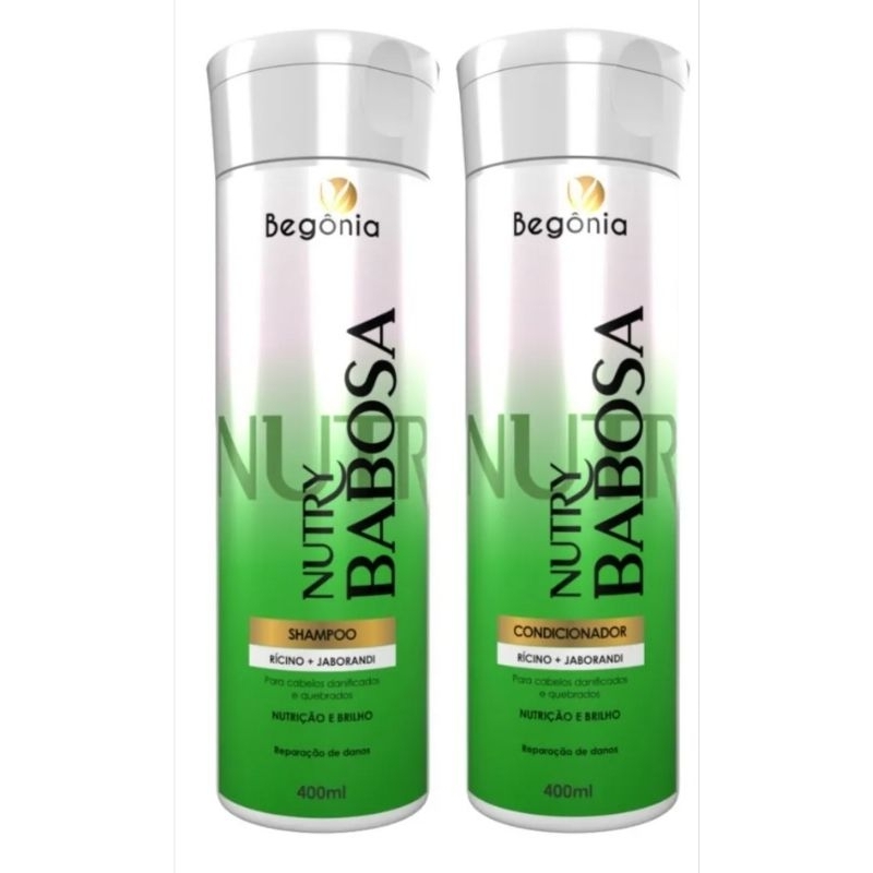 Shampoo e condicionador Nutry Babosa Begônia 400ml - 2 Itens em Oferta na Shopee