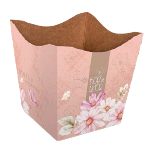 Kit 10 Cachepot Papel Decorado, Pote 11/12, Floral Atlanta. (T1) em Oferta na Shopee