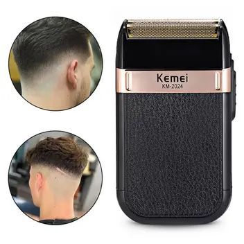 Maquina de barbear Barbeador elétrico sem fio recarregável Kemei Classic Shaver Km 2024 - Bivolt 110v/220v