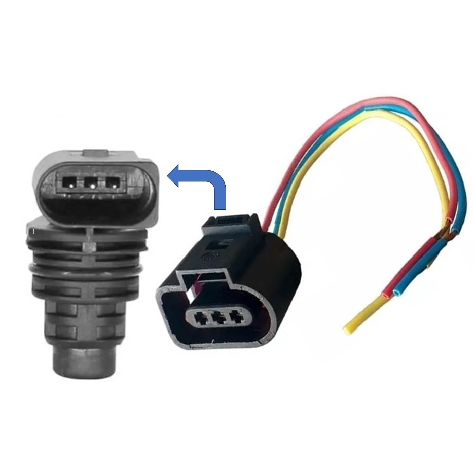 Conector C/ Rabicho Chicote 3 Vias Sensor Fase Gol Fox Golf em Oferta na Shopee