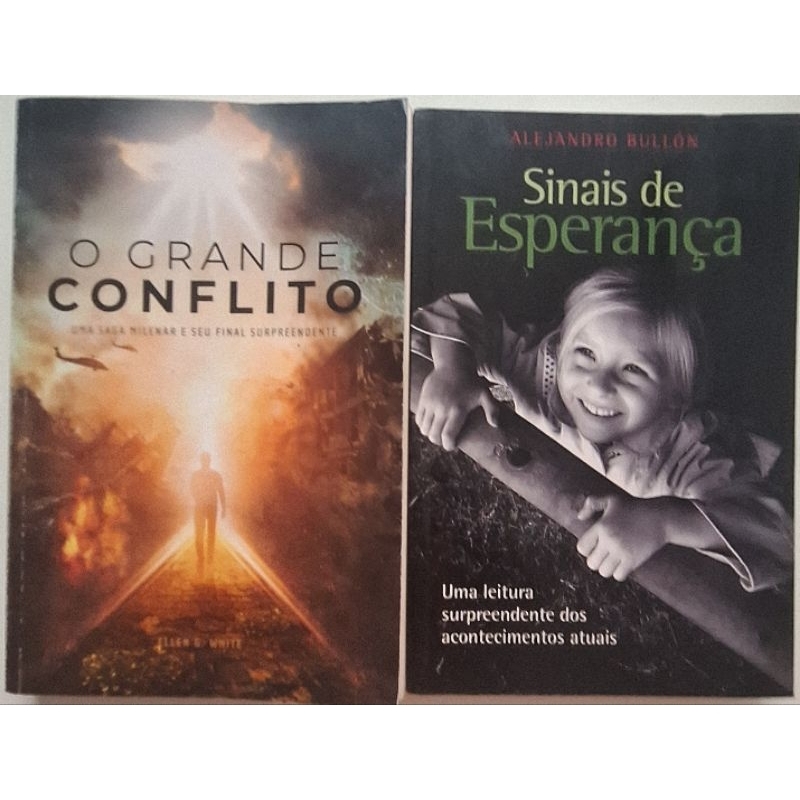 (Veja o vídeo)- Promoção 2 por 1 | Livros USADOS: O Grande Conflito - Ellen H. White & Sinais de Esperança- Alejandro Bu