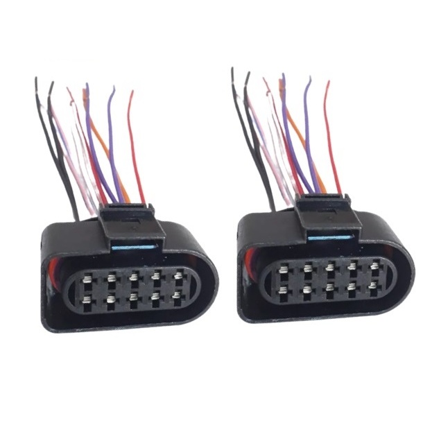 2 Plug Chicote Farol Gol Saveiro G3 G4 Fox Polo Golf Stilo