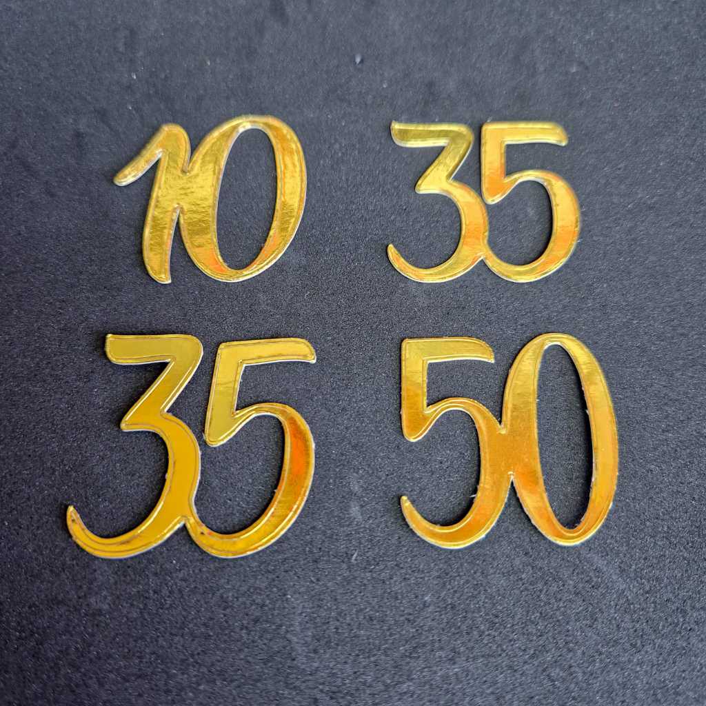 Apliques, Tags Números papel Laminado Personalizados Duplo Kit Tag, Kit de Decoração, Número de aniversário. em Oferta na Shopee