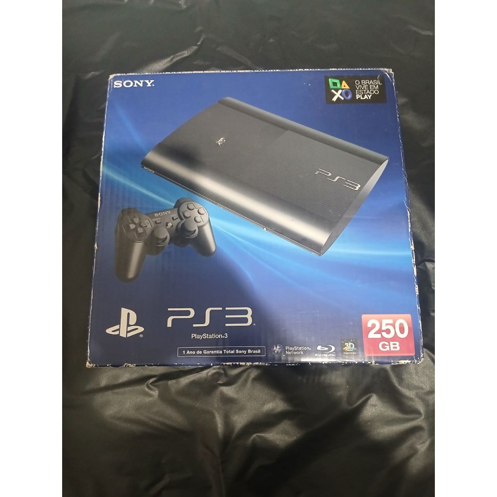 Caixa VAZIA Playstation 3 Super Slim 2014 PARA COLECIONADORES (LEIA A DESCRIÇÃO)