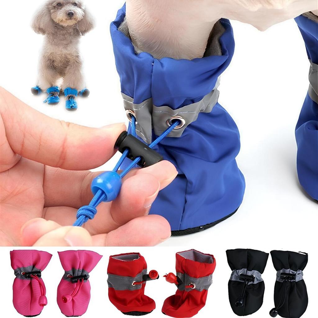 Sapatinho Cachorro Bota Ajustável Pet Sapato Cães e Gatos Meia Frio Calor Antiderrapante Impermeavel Meia Tenis em Oferta na Shopee