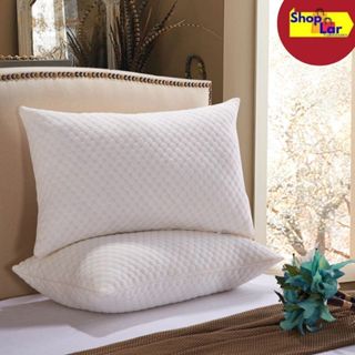 Kit 2 Travesseiro Fibra de Bambu Alto Firme Tradicional Antistress 70x50cm em Oferta na Shopee