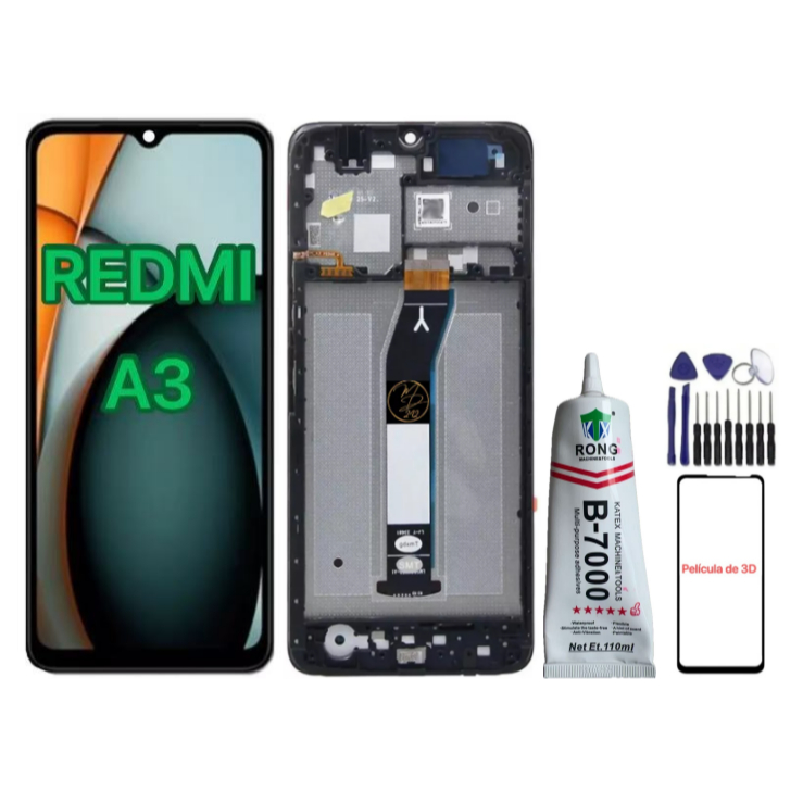 Tela Touch Display Lcd Compativel Xiaomi Redmi A3 2312crnccl Com Aro / Sem Aro - A Pronta Entrega em Oferta na Shopee