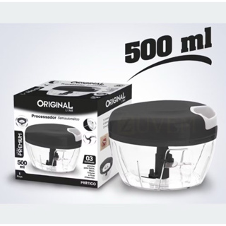 Processador  De Alimentos Manual Triturador de 500ML 3 lâminas em Oferta na Shopee