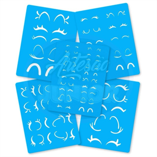 Stencil de Olhinhos Fofos (KIT ou Unidades) Estêncil Olhos em Oferta na Shopee