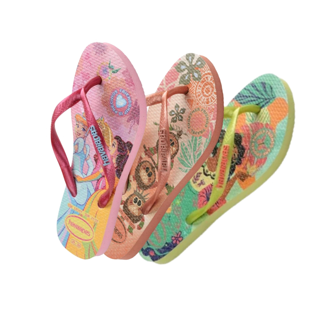 Chinelo Havaianas Kids Slim Infantil Princesas Disney Encanto Moana Original