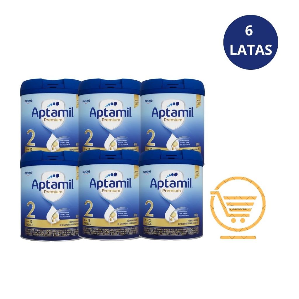 Aptamil Premium 2 800g -  6 latas