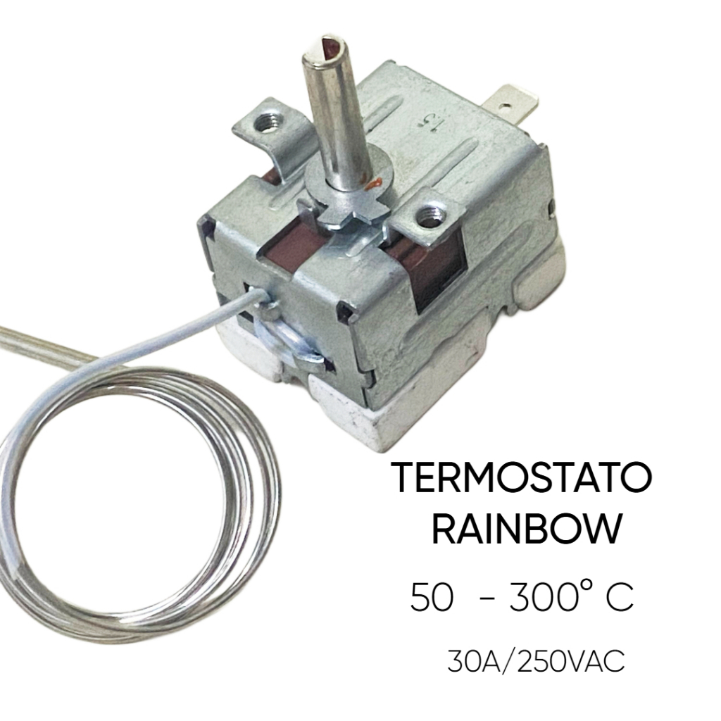Termostato Modelo Rainbow Para Tacho De Fritura 50/300 Graus 30 Amperes