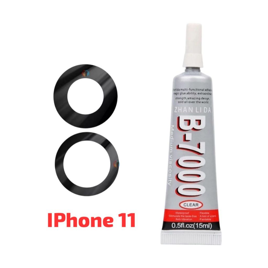 LENTE DE VIDRO DO IPHONE +COLA 15ML (XR/7PLUS/XS/11/11PRO/11PM/12/12PRO/12PM) (Cola Sortida)