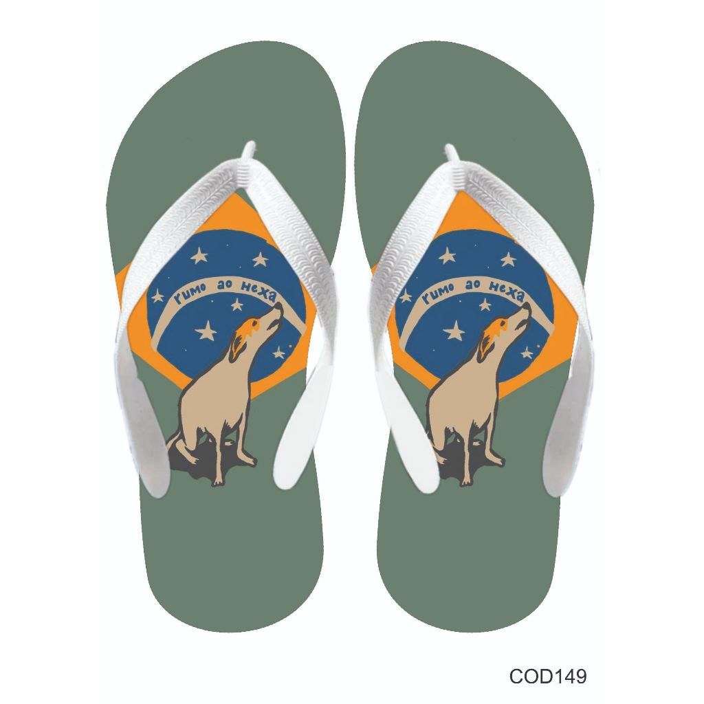 Chinelo Cachorro Hexa - Estampas Variadas | Tamanhos Adulto e Infantil