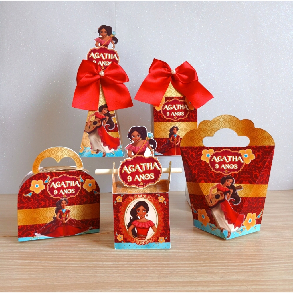 PEGUE E MONTE - KIT PRINCESA ELENA DE AVALOR - CAIXINHAS PERSONALIZADAS- LEMBRANCINHA ANIVERSÁRIO
