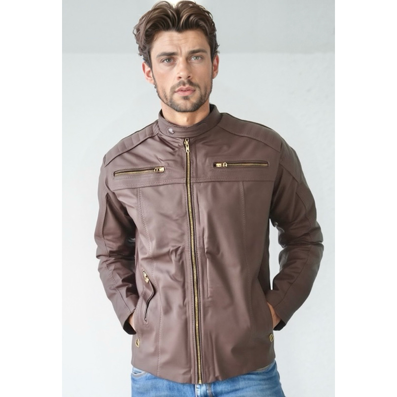 Jaqueta Masculina de Couro Bovino Legítimo 100% Artesanal