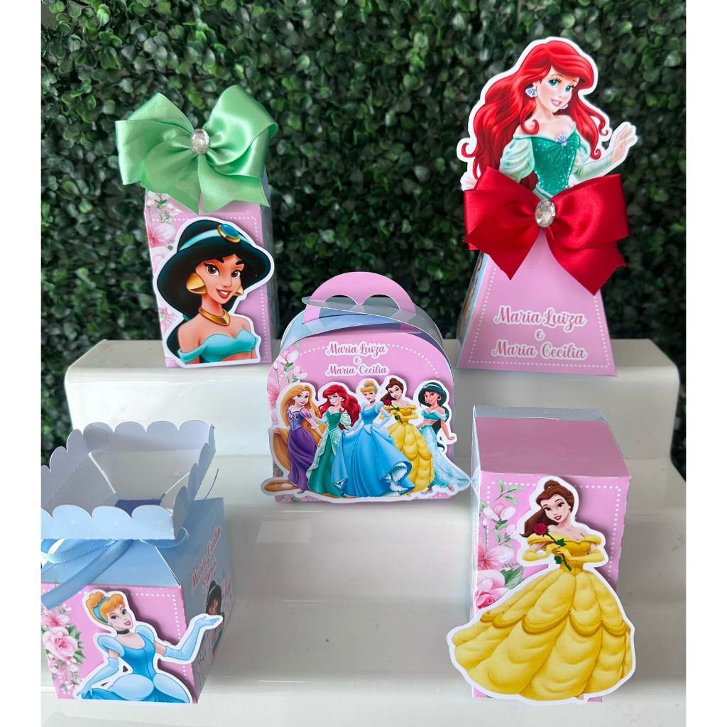 kit festa princesas/ personalizados princesas/ festa princesas/ lembrancinhas princesa/ cinderela/ branca de neve/ ariel