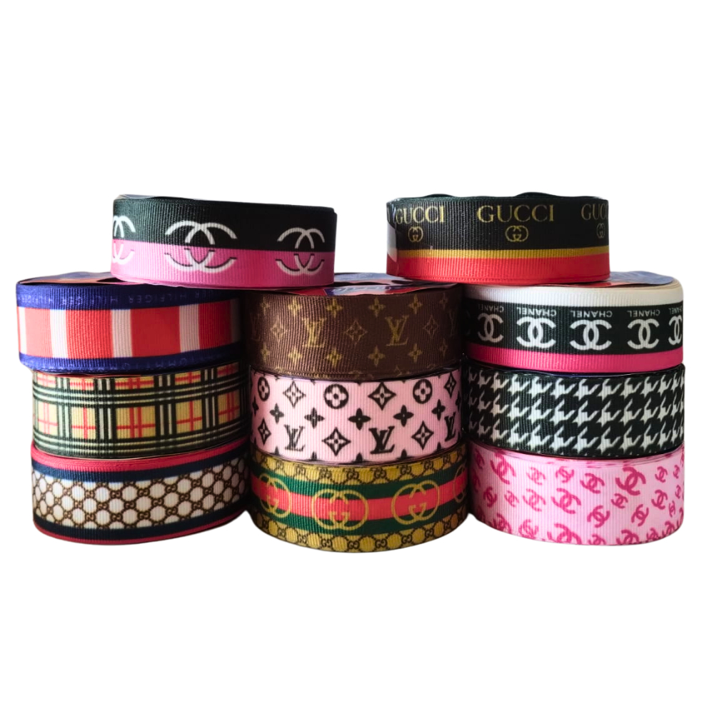 Fita De Gorgurão N5-25mm Marcas De Grife Famosa 10mt em Oferta na Shopee