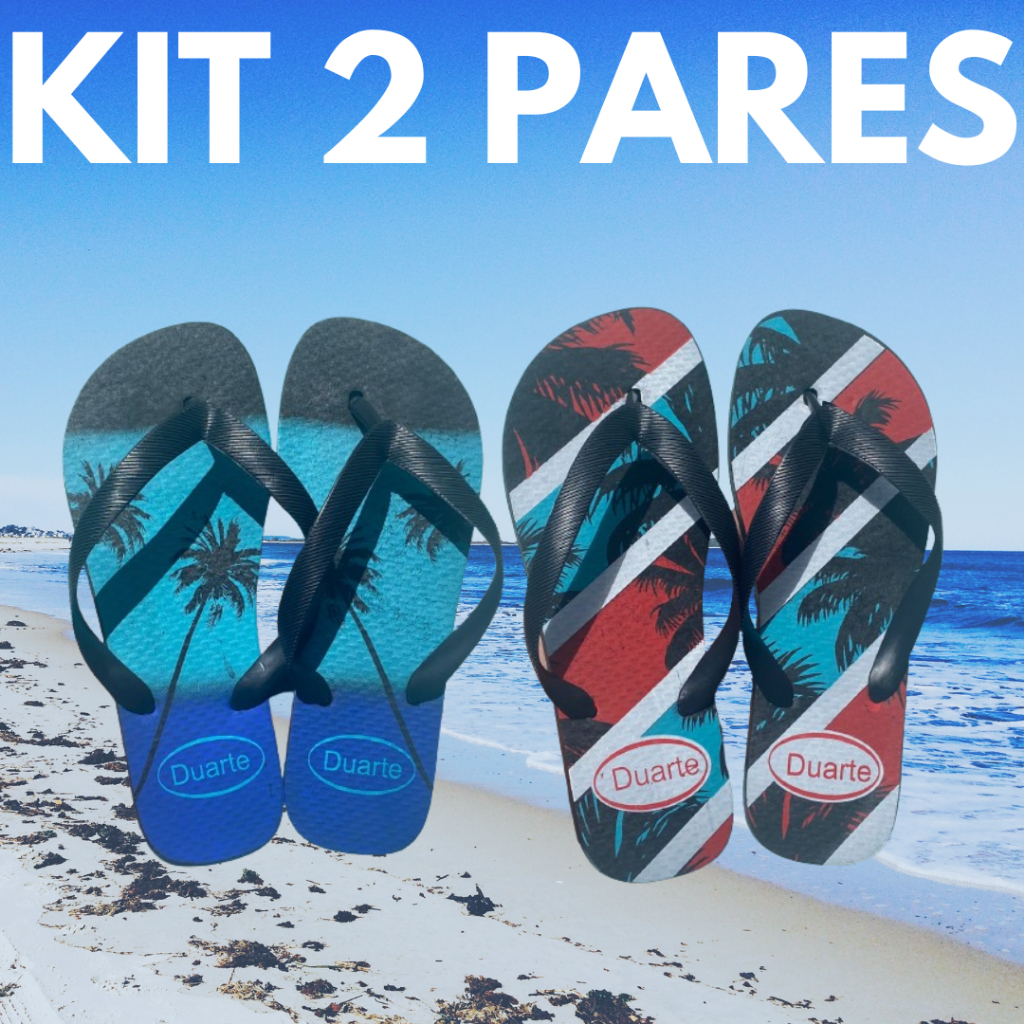 Kit 2 Pares de Chinelo Masculino Adulto Tira Grossa Mais Vendidos